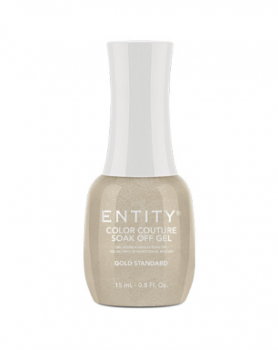 Esmalte Permanente Soak Off Entity GEL - Dorado Metalizado -GOLD STANDARD 15ML